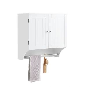 Mueble de pared con 2 puertas 1 toallero blanco sobuy bzr84-w