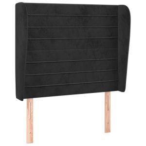 vidaXL cabecero con orejas de terciopelo negro 103x23x118/128 cm