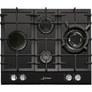 Placa de cocción a gas - kaiser - kcg 6394 turbo - 60 cm - cristal negro -