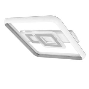 Plafón 80w sucre 3000-4000-6500k blanco/gris cuadrado c/mando