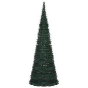 Árbol de navidad emergente preiluminado con luces verde 180 cm es4918