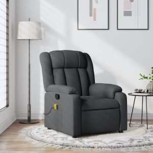 Sillón de masaje reclinable de tela gris oscuro es3416