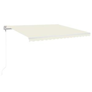 vidaXL toldo automático con LED sensor de viento crema 450x350 cm