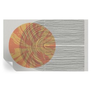 Papel pintado autoadhesivo círculo con líneas 416x254 tulup