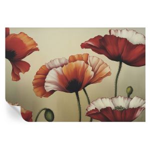 Papel pintado autoadhesivo amapolas alegres 104x152 tulup