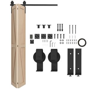 Herraje para puerta 122x0.5x4 cm acero al carbono Homcom