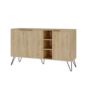 Aparador de madera <<clara>> - 142 x 36 x 83 cm - beige