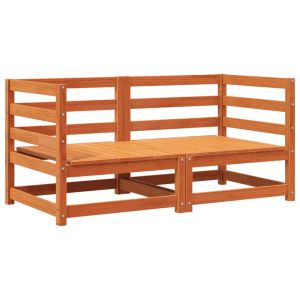 vidaXL sofás esquineros de jardín 2 uds madera pino marrón 70x70x67 cm