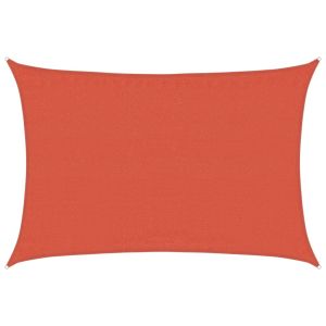 vidaXL toldo de vela rectangular hdpe terracota 160 g/m² 3,5x4,5 m