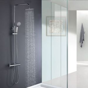 Kibath columna extralarga termost. Tacto frío redonda de 100-150 cm cromo