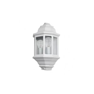 Shaula outdoor wall light 2xe27 aluminium / crystal white