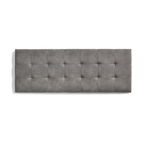 Cabecero de cama 160 capitone cuadros tela antimanchas 162x57x5cm gris