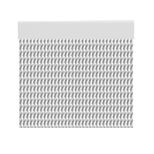 Cortina para puertas de PVC cabo blanco con gris / 90 x 210