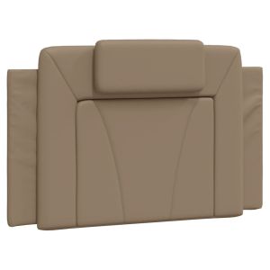 vidaXL cabecero de cama acolchado cuero sintético capuchino 80 cm