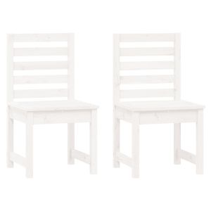 vidaXL sillas jardín 2 uds madera maciza pino blanco 50x48x91,5 cm