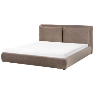 Cama bouclé bajonna 180 x 200 cm marrón