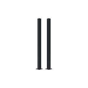 Juego 2 postes hierro carmo 10x10 cm 185 cm negro
