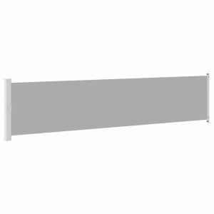 vidaXL toldo lateral retráctil para patio gris 140x600 cm