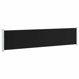vidaXL toldo lateral retráctil para patio negro 140x600 cm