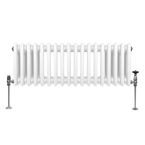 Radiador tradicional horizontal de 3 columnas - 300 x 832 mm - blanco