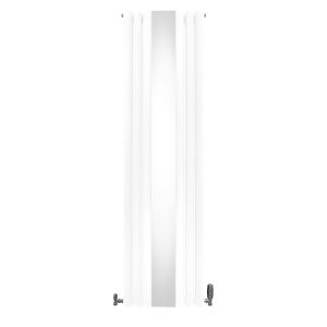 Radiador columna ovalada con espejo y válvula - 1800mm x 500mm - blanco