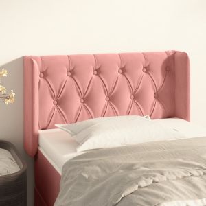 Cabecero de terciopelo rosa 83x16x78/88 cm eso9965