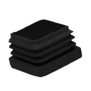 Conteras de plástico cuadradas 20x20mm para interior de color negro  (caja