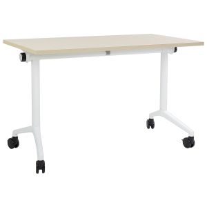 Escritorio plegable cavi 120 cm 60 cm con ruedas marrón claro