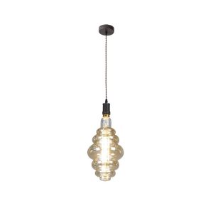 Loreto chandelier 1xe27 8w metal / crystal brown