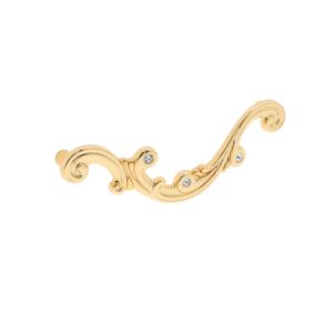 Tirador mueble en zamac y cristal 726 dist entre eje 128 mm oro lote de 25