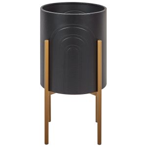 Maceta con patas serotina 32 cm metal negro