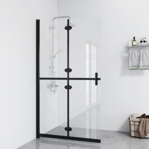 Mampara de ducha plegable vidrio esg transparente 90x190 cm