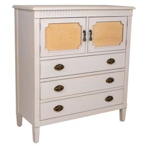 Cómoda de madera blanca 82x36x90
