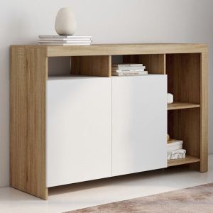 Aparador moderno - madera blanca - 110 cm