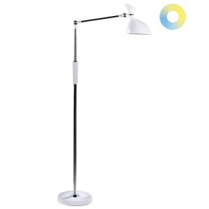 Lámpara LED de pie andromeda con regulador de intensidad metal blanco