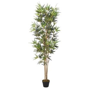 vidaXL árbol de bambú artificial con 828 hojas verde 150 cm