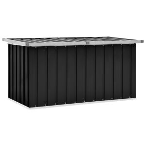 vidaXL caja de almacenaje para jardín gris antracita 129x67x65 cm