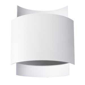 Lámpara de pared impact 1 blanco acero 22x23x11cm