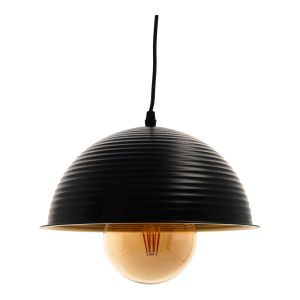Lámpara coLGante de metal diámetro 30cm negro mate. Para bombilla E27