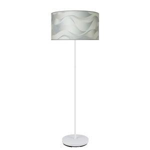 Pie de salón 1xE27 blanco ola gris 163x40x40cm moda