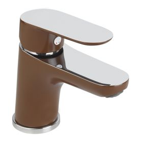 Mezclador de lavabo kevon chic chocolate/cromo