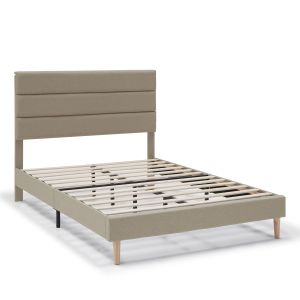 Cama tapizada aroma de 30 cm, 90x190 cm, beige