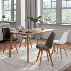 Lote de 4 sillas escandinavas multicolores - 46x51x79,5 cm