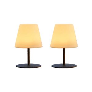 Juego de 2 lámparas de mesa inalámbricas h16cm twins
