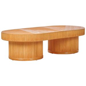 Mesa de centro de jardín airole 150 cm 70 cm ratán marrón