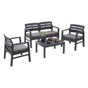 Set de salón exterior arti, impermeable, de plástico