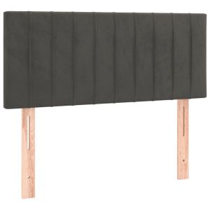 vidaXL cabecero de terciopelo gris oscuro 100x5x78/88 cm