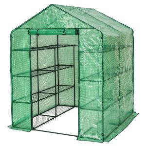 Tectake invernadero resistente a uva y cierre de cremallera, 2,1m² verde
