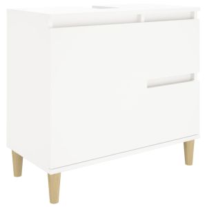 vidaXL armario de baño madera contrachapada blanco 65x33x60 cm