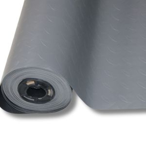Suelo PVC| 100% PVC| estrias gris| 1mm| 140x800cm